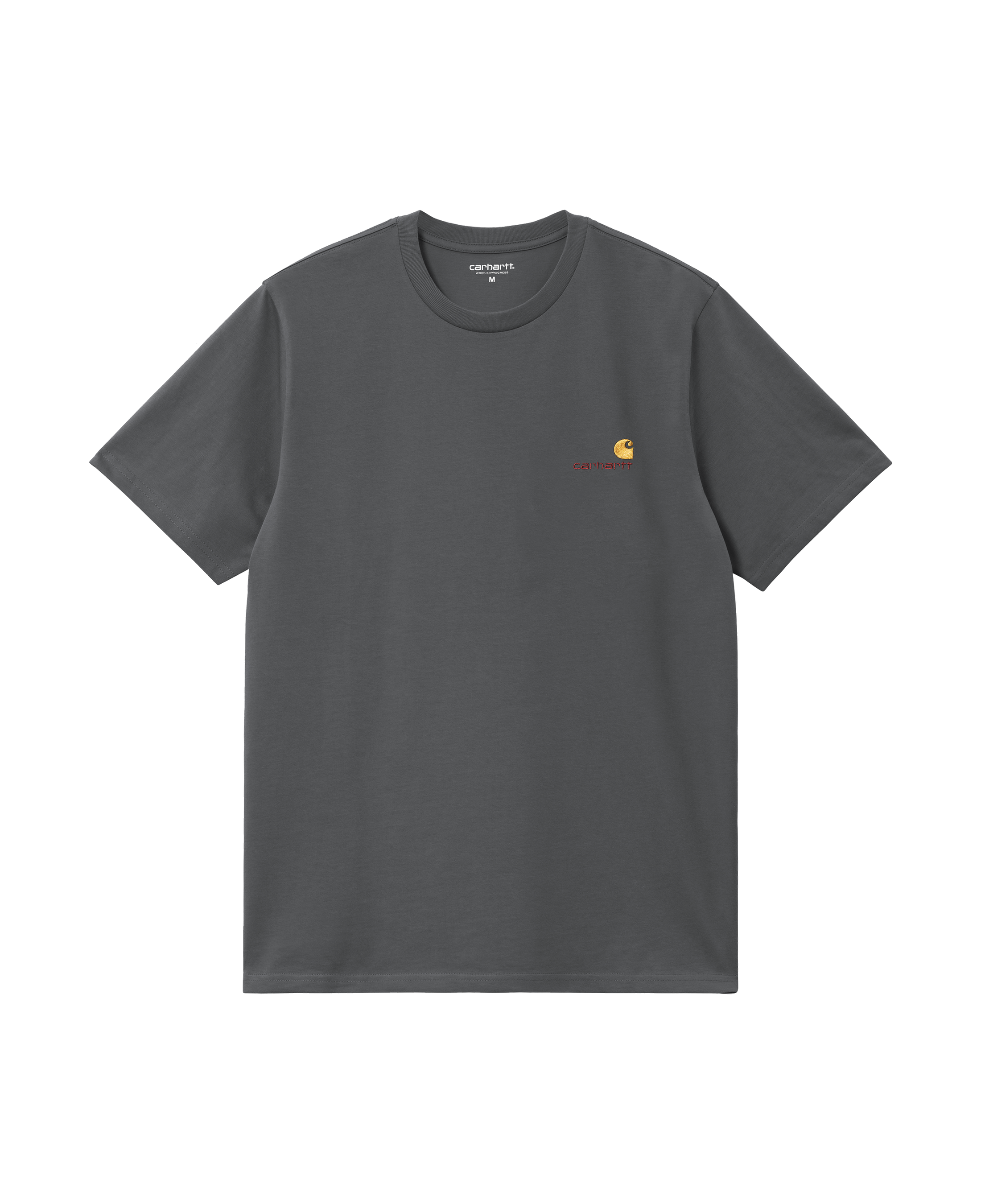 Camiseta Carhartt WIP American Script Graphite vista frontal