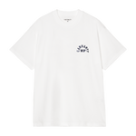 Camiseta Carhartt WIP Arch Script White Dark Navy flat frontal transparente