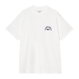 Camiseta Carhartt WIP Arch Script White Dark Navy flat frontal transparente