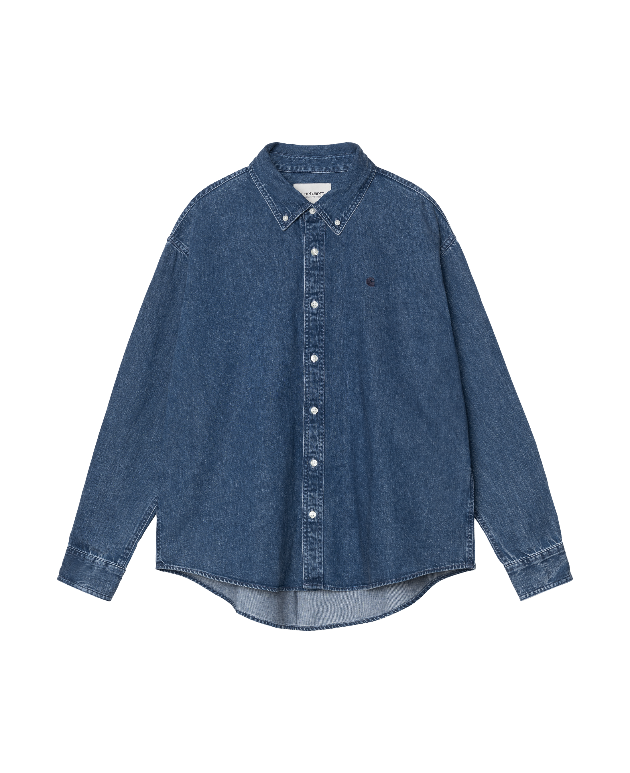 Camisa Carhartt WIP Lucas Blue vista frontal