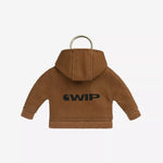 Llavero Carhartt WIP Mini Active Jacket Hamilton Brown vista posterior o detalle