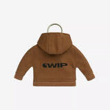 Llavero Carhartt WIP Mini Active Jacket Hamilton Brown vista posterior o detalle