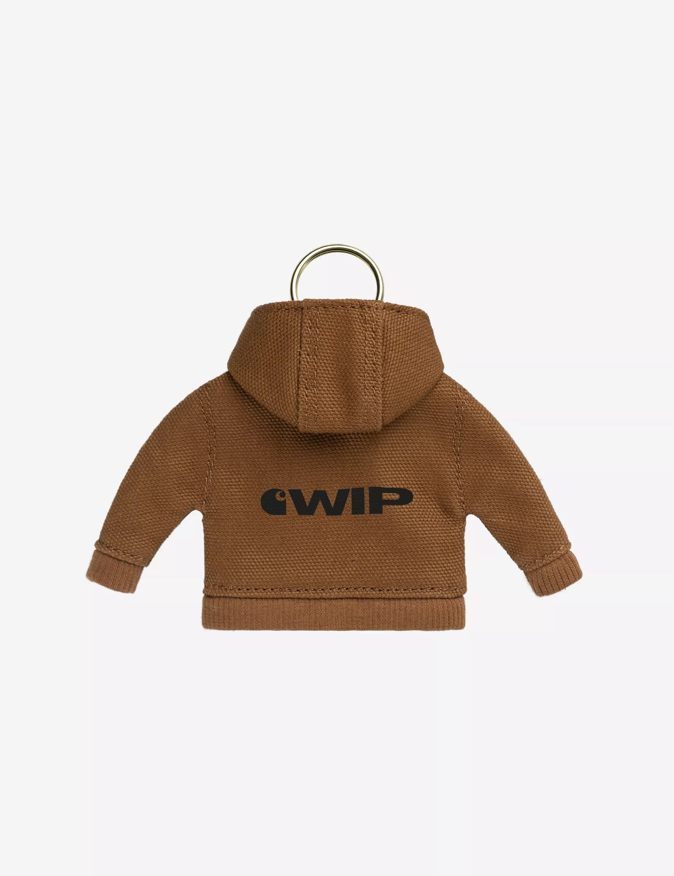 Llavero Carhartt WIP Mini Active Jacket Hamilton Brown vista posterior o detalle