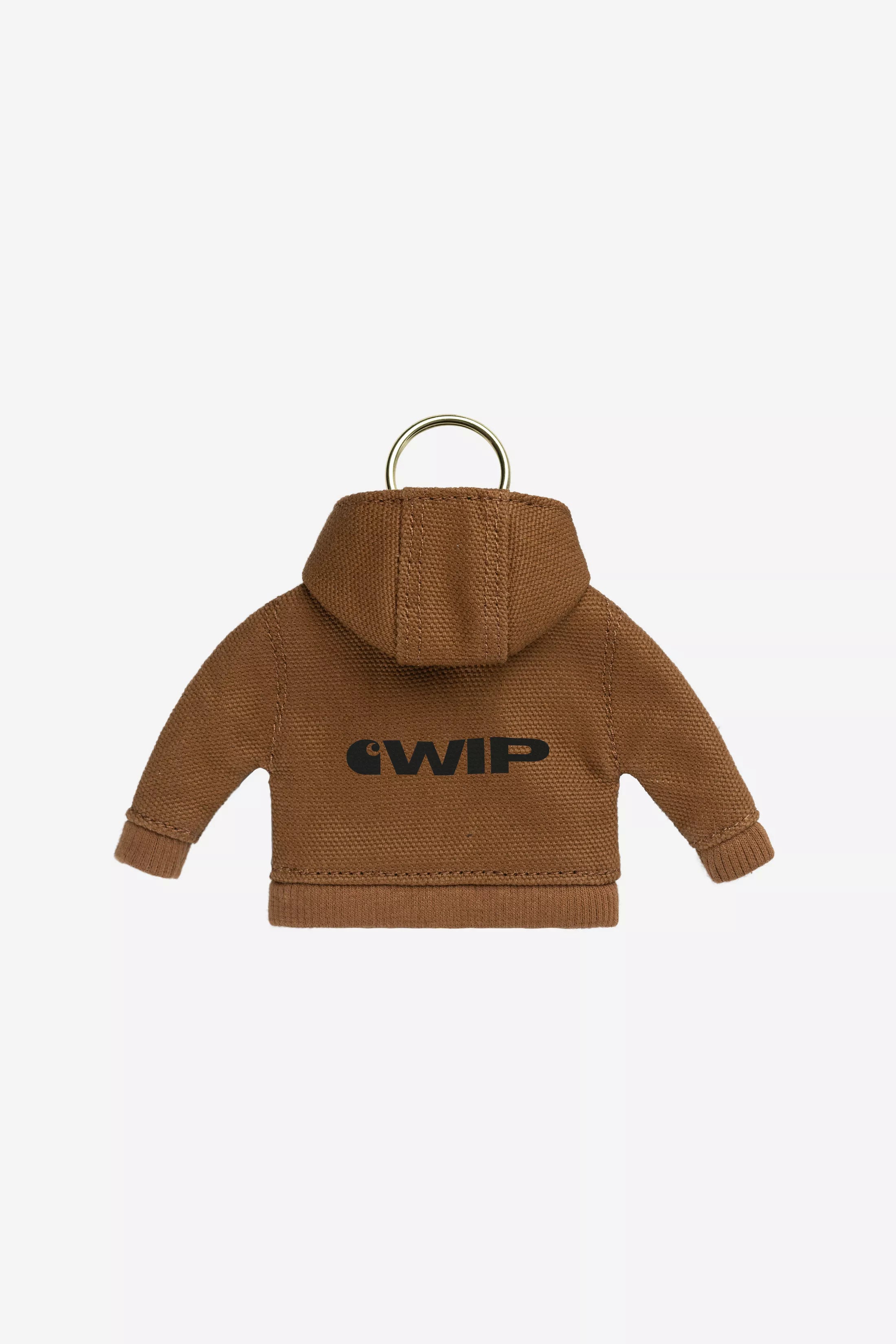 Llavero Carhartt WIP Mini Active Jacket Hamilton Brown vista posterior o detalle