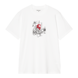 Camiseta Carhartt WIP Old Painter White flat frontal transparente