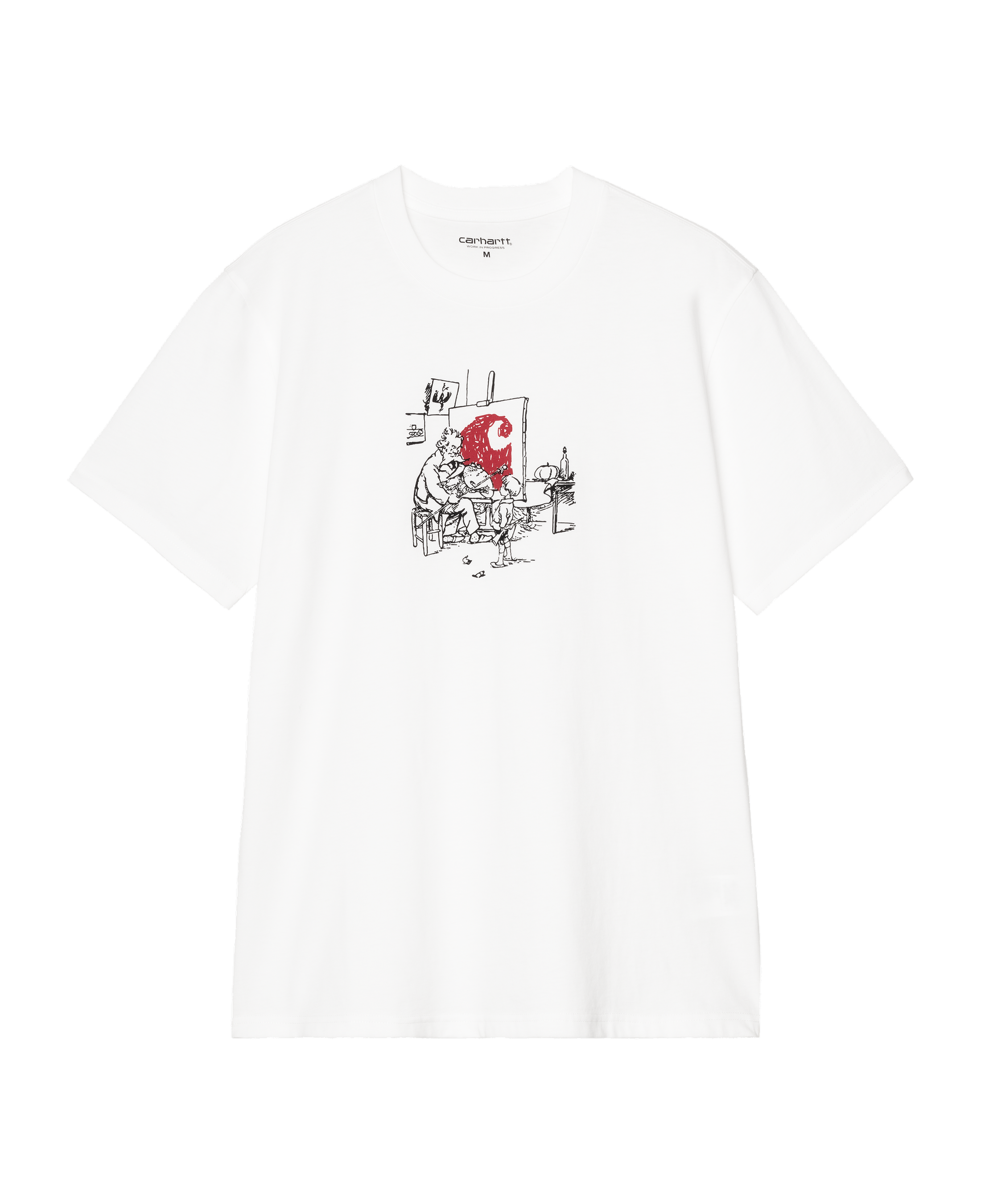 Camiseta Carhartt WIP Old Painter White flat frontal transparente