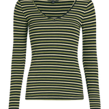 Top KING LOUIE Carice Pimm Stripe Woodbine Grün