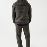 Cazadora Salsa Acolchada de Tejidos Combinados - ECRU