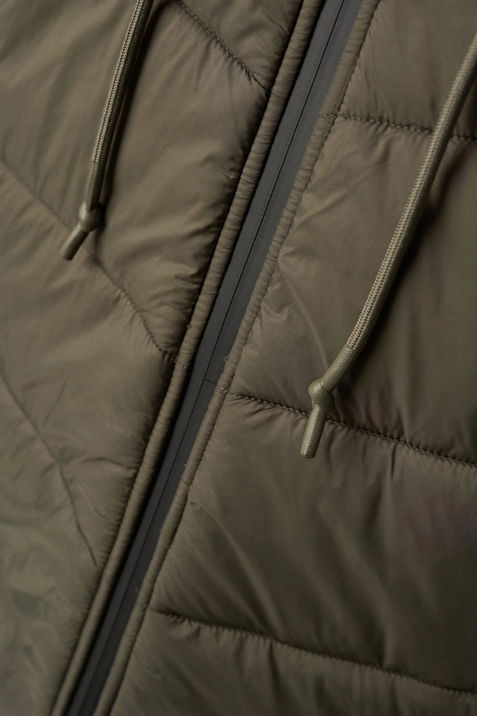 Cazadora Salsa Acolchada de Tejidos Combinados - ECRU