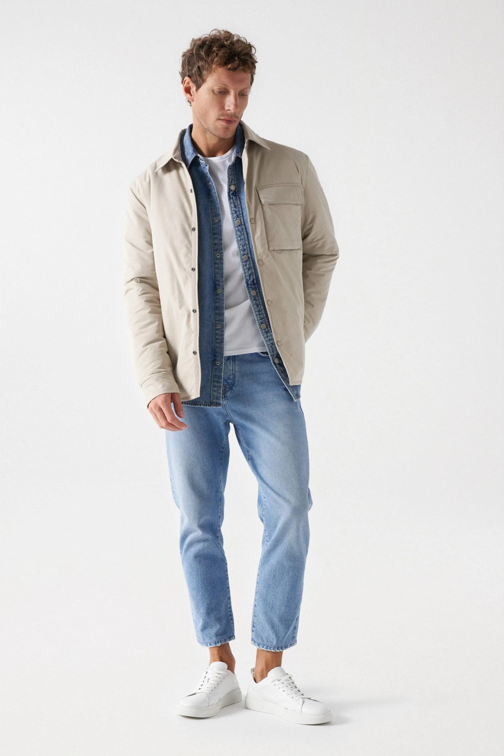 Cazadora Salsa Jeans de Nailon - ECRU