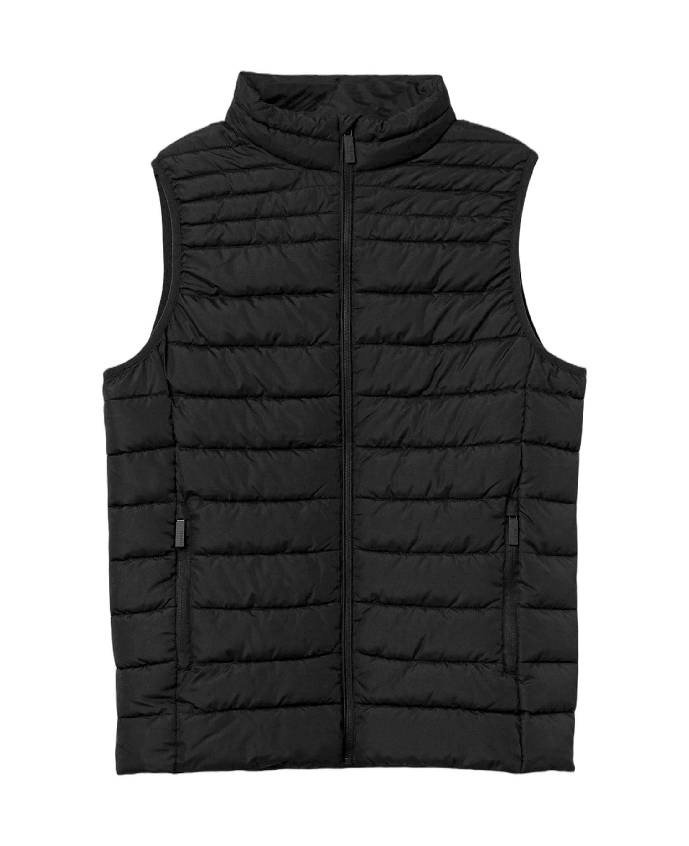 Chaleco acolchado TIFFOSI Pablo gris oscuro — flat frontal con fondo transparente