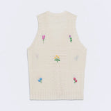 ESE or ESE Elysees Embroidered Ecru Vest 