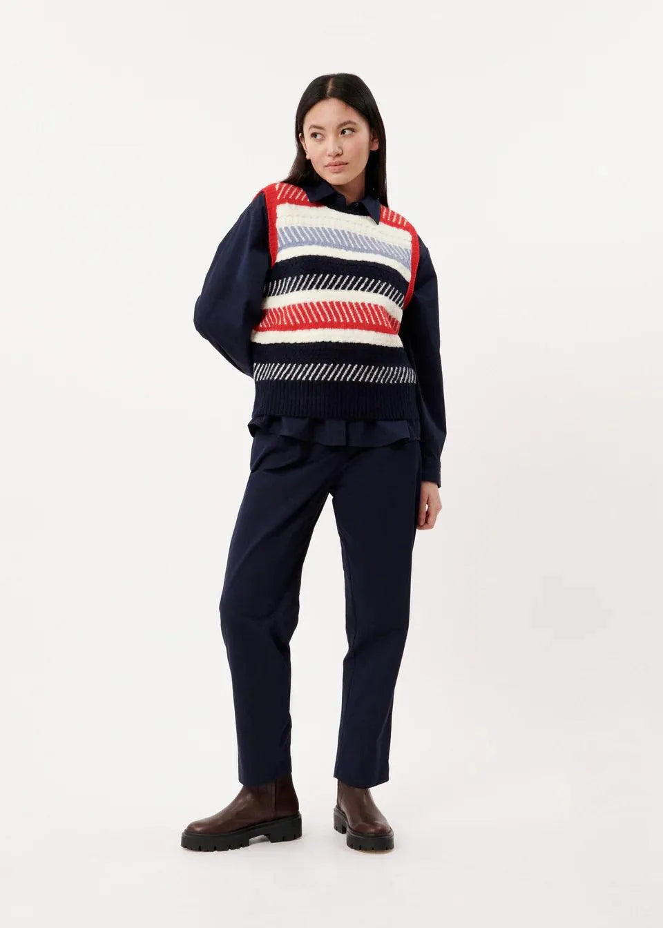 Chaleco FRNCH Line Navy - ECRU