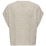 Chaleco ONLY Melody Oatmeal Melange - ECRU