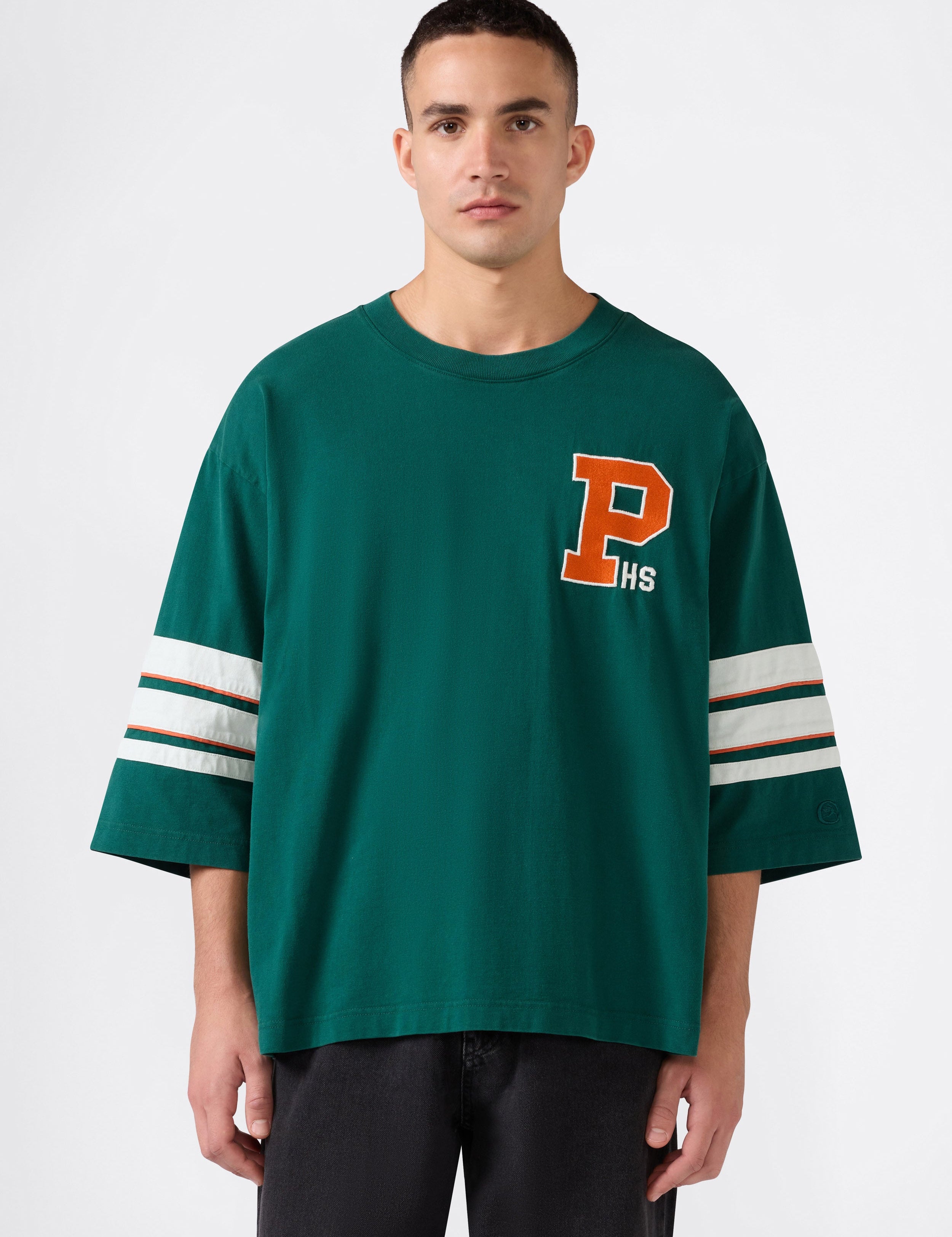 Camiseta CHAMPION Modern Ametora Bright Green look completo