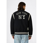 Bomber CHAMPION Yankees Black Antique White vista trasera