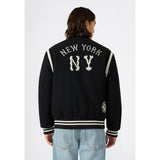 Bomber CHAMPION Yankees Black Antique White vista trasera