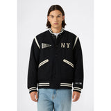 Bomber CHAMPION Yankees Black Antique White puesta vista frontal