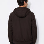 Chaqueta con capucha TIFFOSI Belcher marrón oscuro — espalda con modelo
