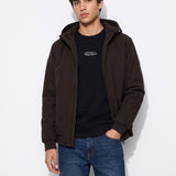 Chaqueta con capucha TIFFOSI Belcher marrón oscuro — frontal con modelo