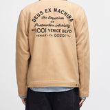Chaqueta DEUS EX MACHINA Address Workwear Dijon Tan — espalda con modelo