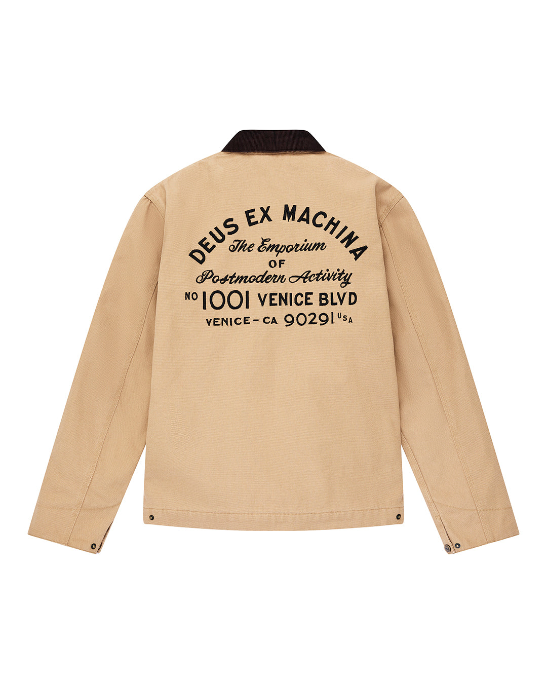 Chaqueta DEUS EX MACHINA Address Workwear Dijon Tan — flat de espalda