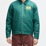 Chaqueta DEUS EX MACHINA Cutaway Racing Green — frontal con modelo