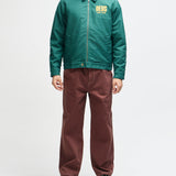 Chaqueta DEUS EX MACHINA Cutaway Racing Green — vista completa con modelo