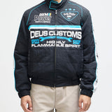 Chaqueta DEUS EX MACHINA Trife Life negra — frontal con modelo