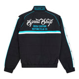 Chaqueta DEUS EX MACHINA Trife Life negra — flat de espalda