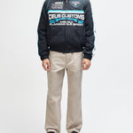 Chaqueta DEUS EX MACHINA Trife Life negra — vista completa con modelo