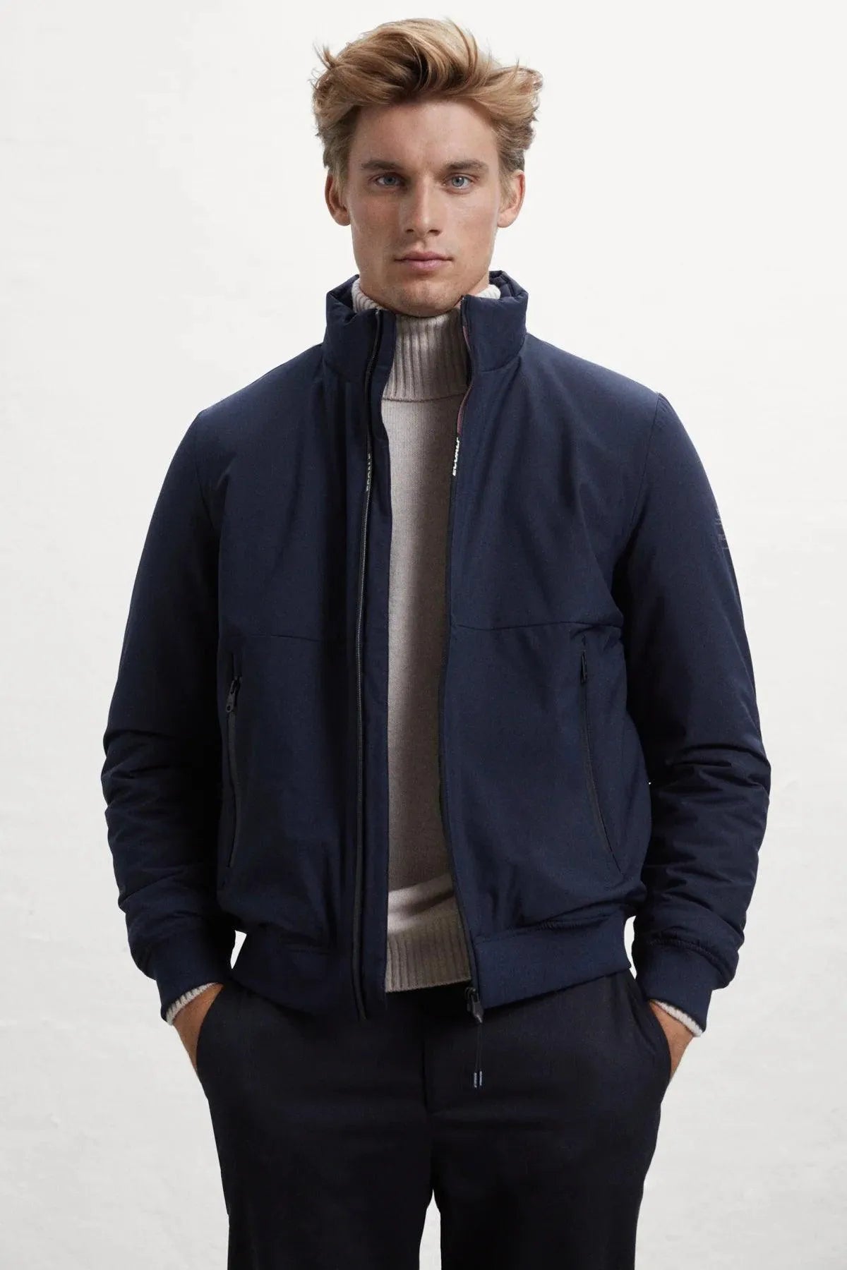 Chaqueta Ecoalf Caraz Deep Navy - ECRU