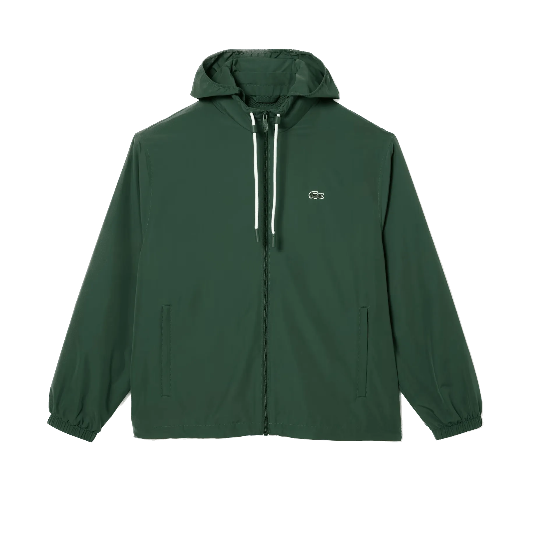 Chaqueta Lacoste Sportsuit corta resistente al agua con capucha desmontable - ECRU