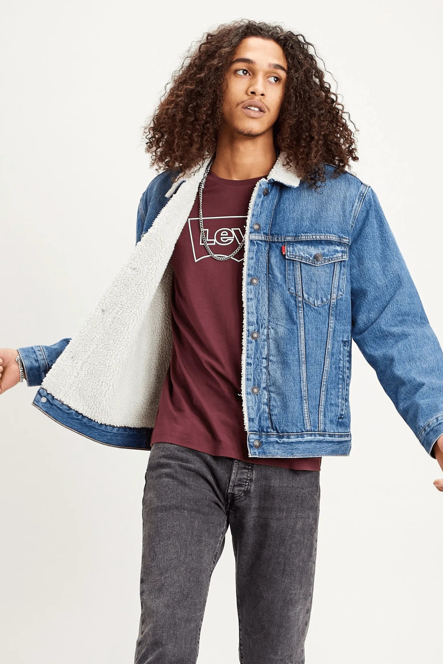 Chaqueta Levi's® Trucker Type III Sherpa Fable - ECRU