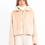 Chaqueta Lili Sidonio de Manga Larga en Tejido de Peluche - ECRU