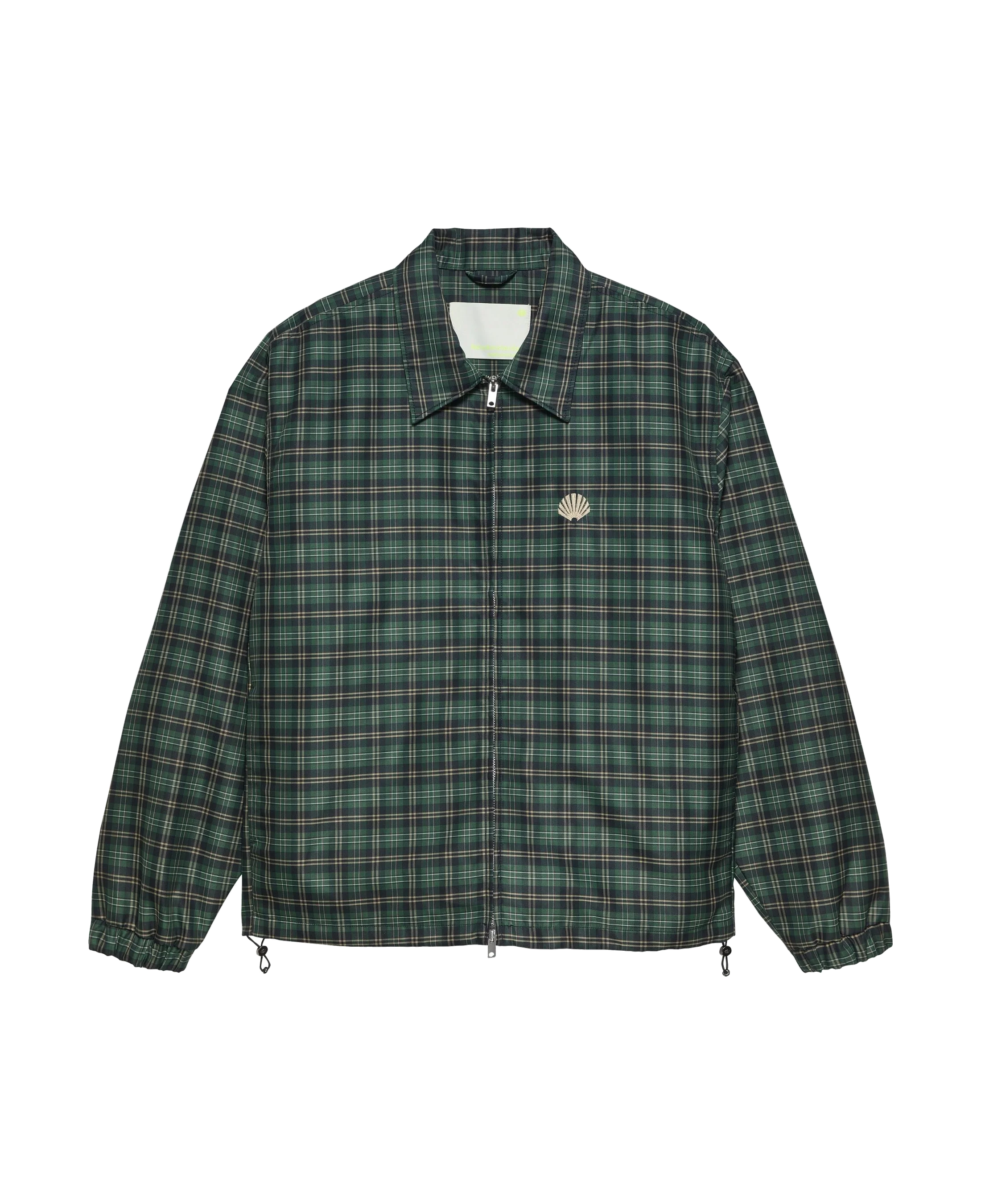 Chaqueta NEW AMSTERDAM Coach Green de cuadros — flat frontal