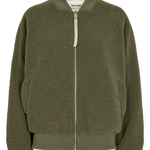 Chaqueta Nümph Bomber Nuetera Reversible Ivy Green - ECRU