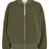 Chaqueta Nümph Bomber Nuetera Reversible Ivy Green - ECRU