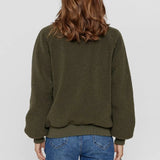 Chaqueta Nümph Bomber Nuetera Reversible Ivy Green - ECRU