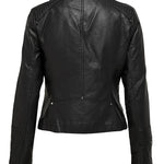 Chaqueta ONLY Gemma Biker Cuero Sintético Black - ECRU