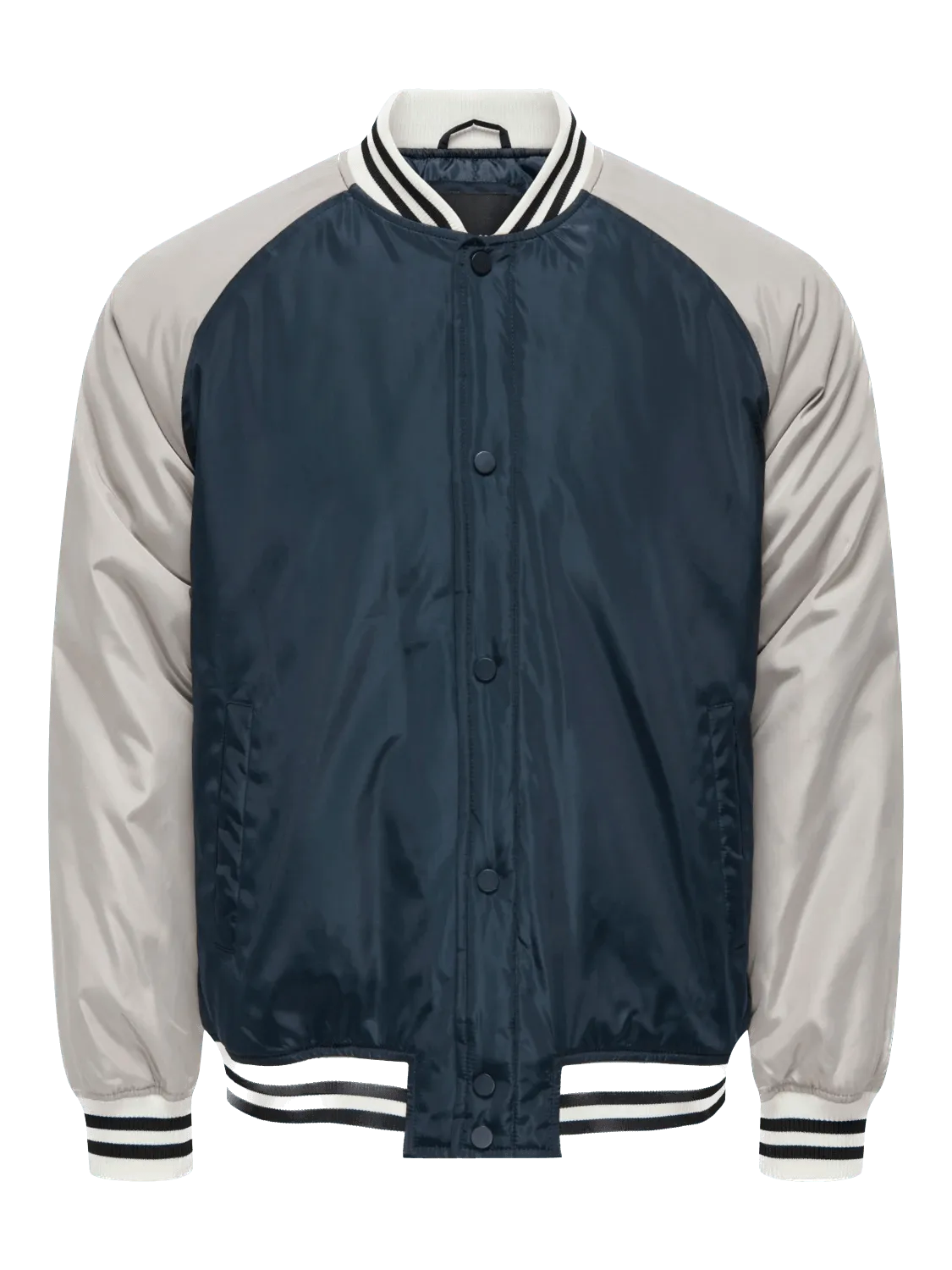 Chaqueta Only&Sons Chris Cuello Béisbol Dark Navy - ECRU