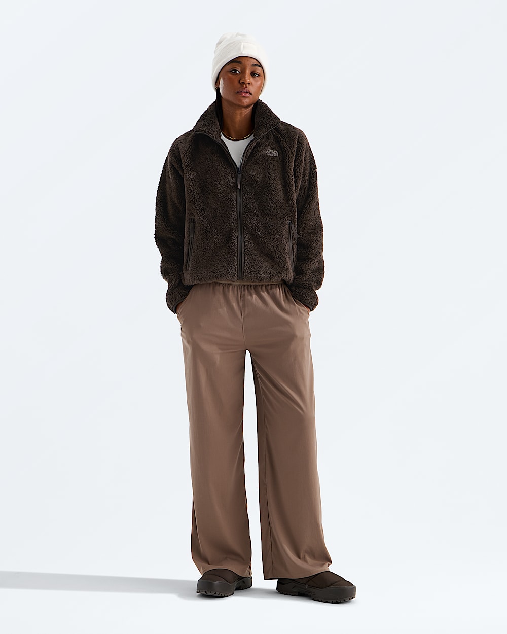 Chaqueta Osito Evolve de mujer castaño oscuro, foto 2