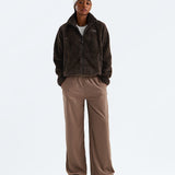 Chaqueta Osito Evolve de mujer castaño oscuro, foto 2