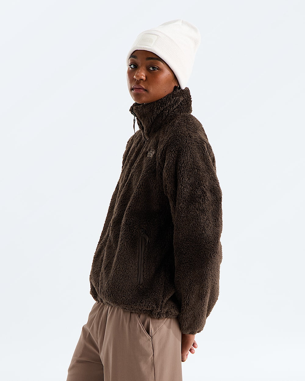 Chaqueta Osito Evolve de mujer castaño oscuro, foto 4