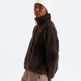 Chaqueta Osito Evolve de mujer castaño oscuro, foto 4