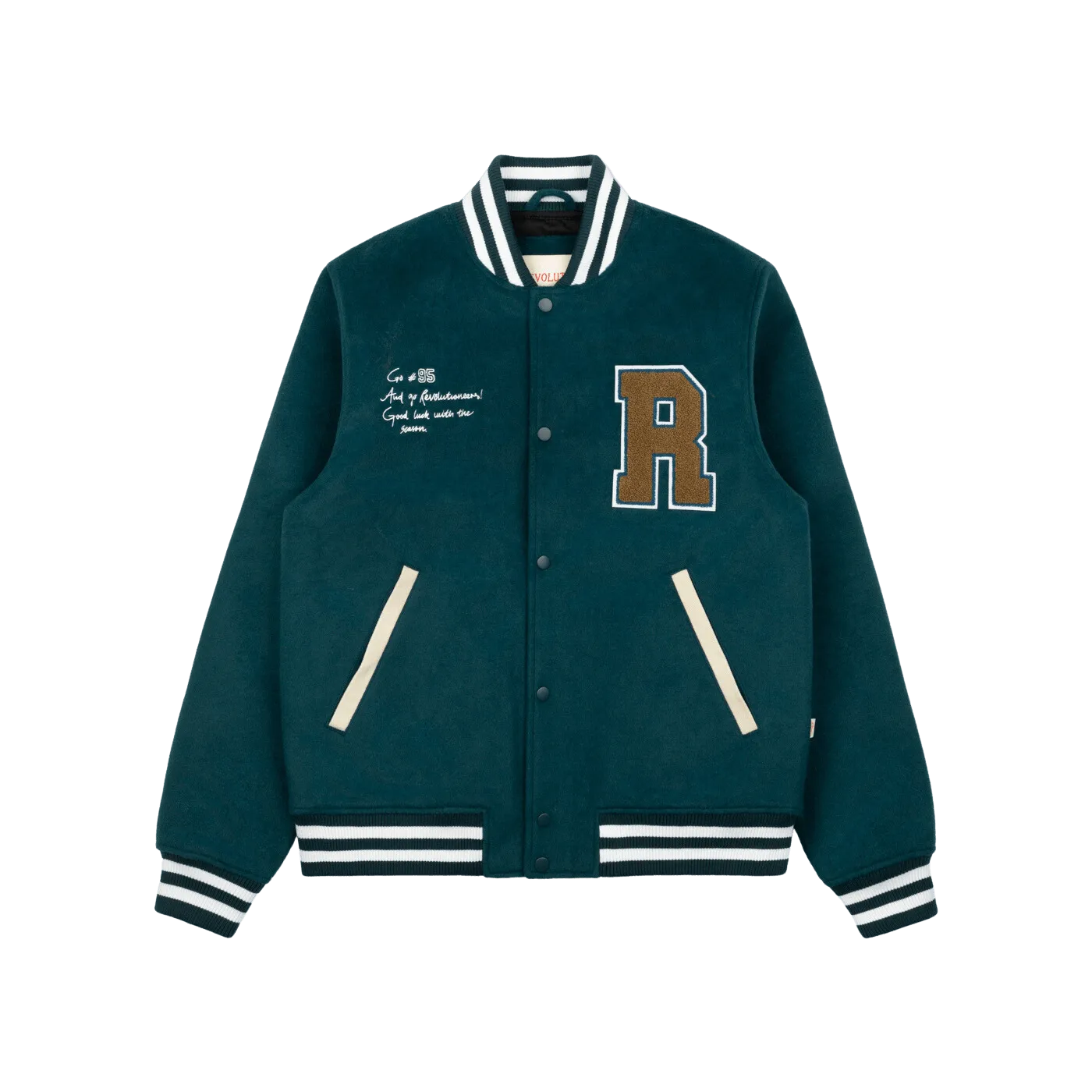 Chaqueta Revolution Varsity Green - ECRU