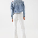 Chaqueta Salsa Jeans Vaquera con Detalles Bordados - ECRU