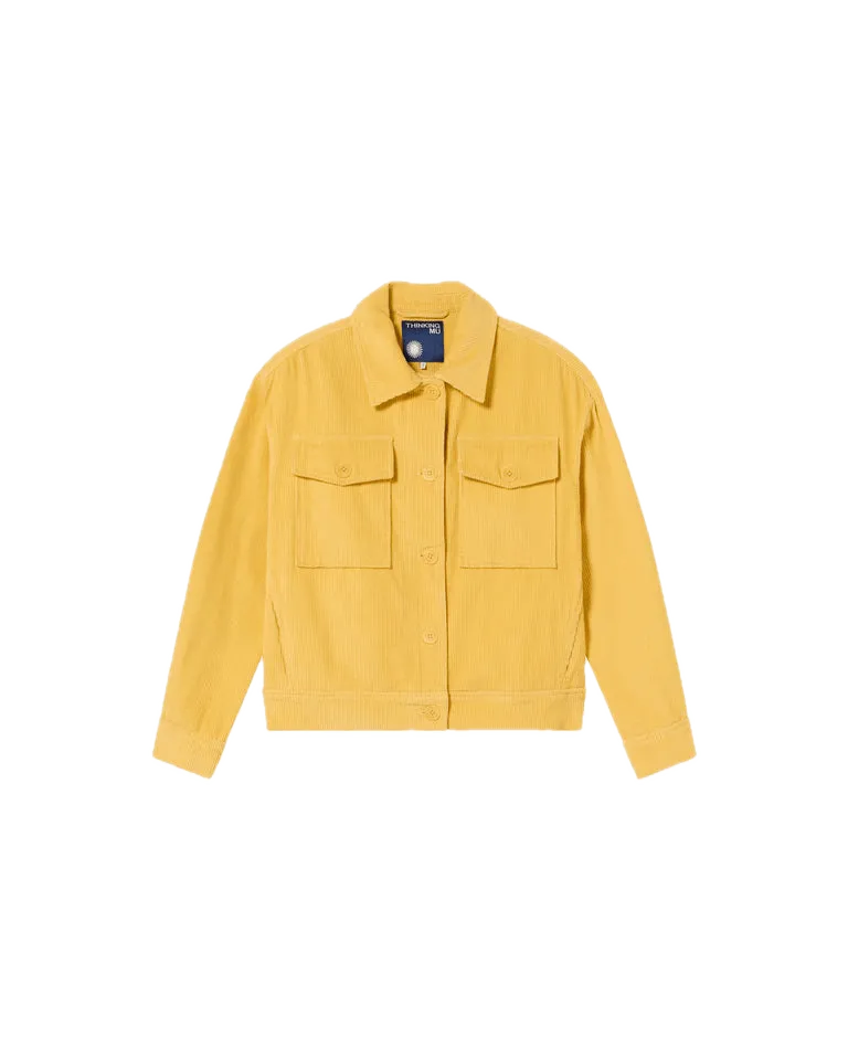 Chaqueta Thinking Mu Amarilla de Pana Frans - ECRU
