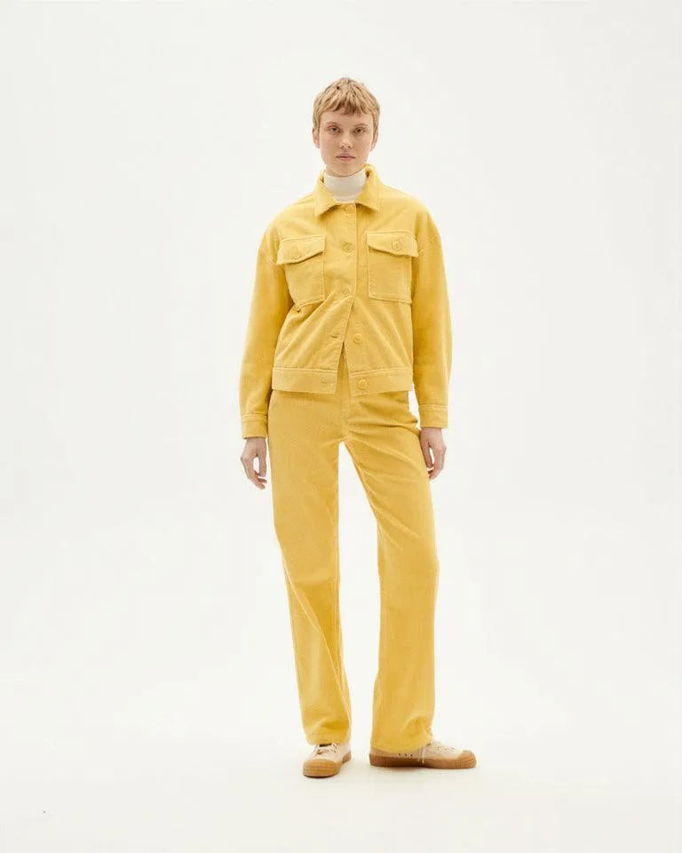 Chaqueta Thinking Mu Amarilla de Pana Frans - ECRU