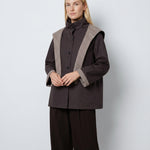 Chaqueta TIFFOSI Highlands gris roca, modelo frontal